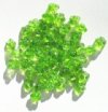 50 8mm Transparent Olivine Button Flower Beads